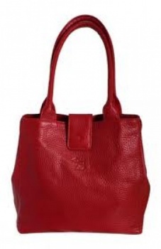 Red Dog red leather handbag
